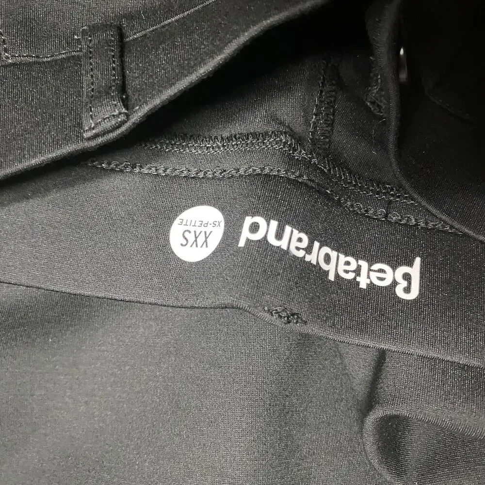 New Betabrand Black Classic Straight Leg Dress Yoga Pants Size XXS Short Petite